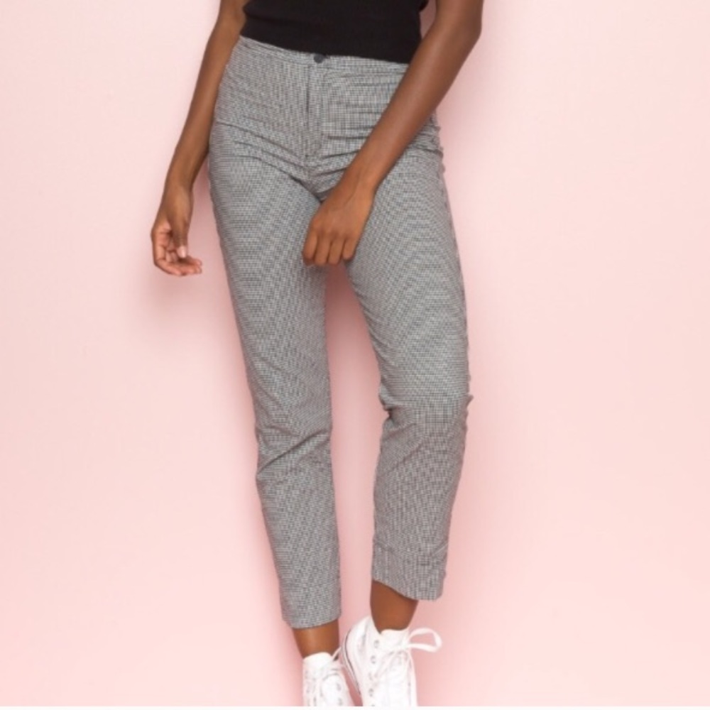Brandy Melville gingham tilden pant / tildens b&w
